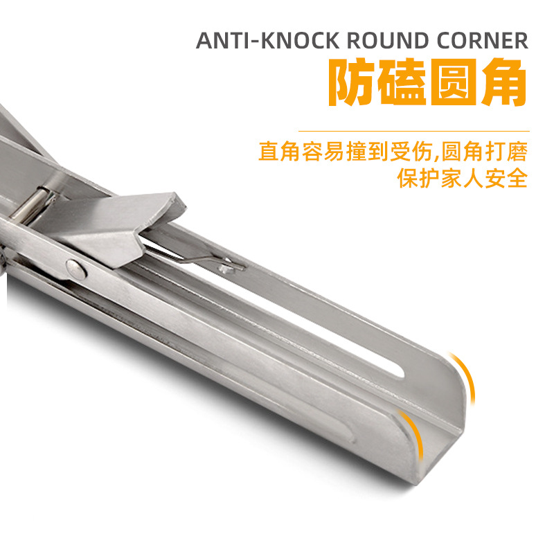 304 de acero inoxidable Billy soporte triángulo estante soporte de almacenamiento de primavera colgante de pared plegable Billy soporte