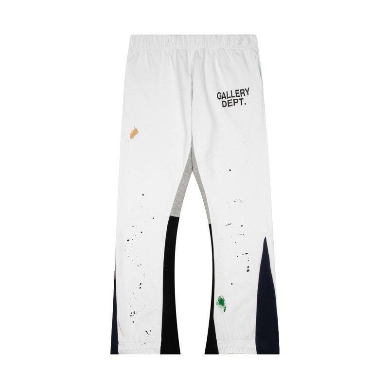 Orden exterior galería Departamento pintado a mano Splash-tinta costura cordón retro High Street casual sweatpants ligeramente estirar pantalones largos para hombres