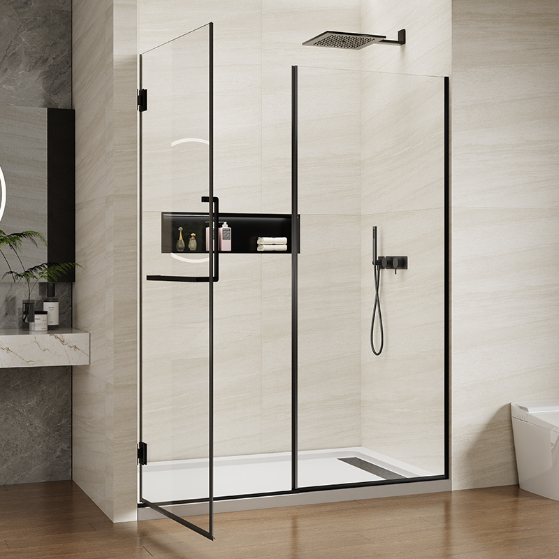 Simple -shaped shower room Hotel Best B & B dry and wet separation bathroom partition door toilet glass door shower room 4