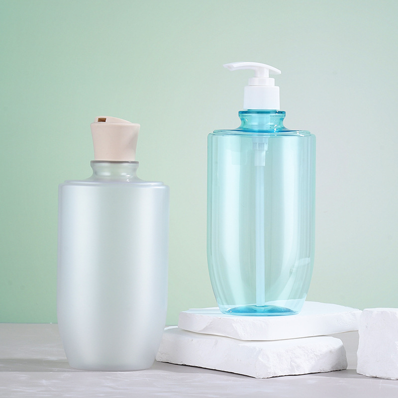 厂家300ml润肤乳瓶 新款塑料护肤包材椭圆透明千秋盖酒店润肤乳瓶