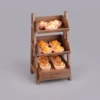 Dark wood shelf + 11 desserts