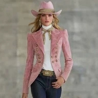 2026 Amazon Cross-Border European and American Fashion Suede Vintage Slim-Fit Elegant Jacket Blazer