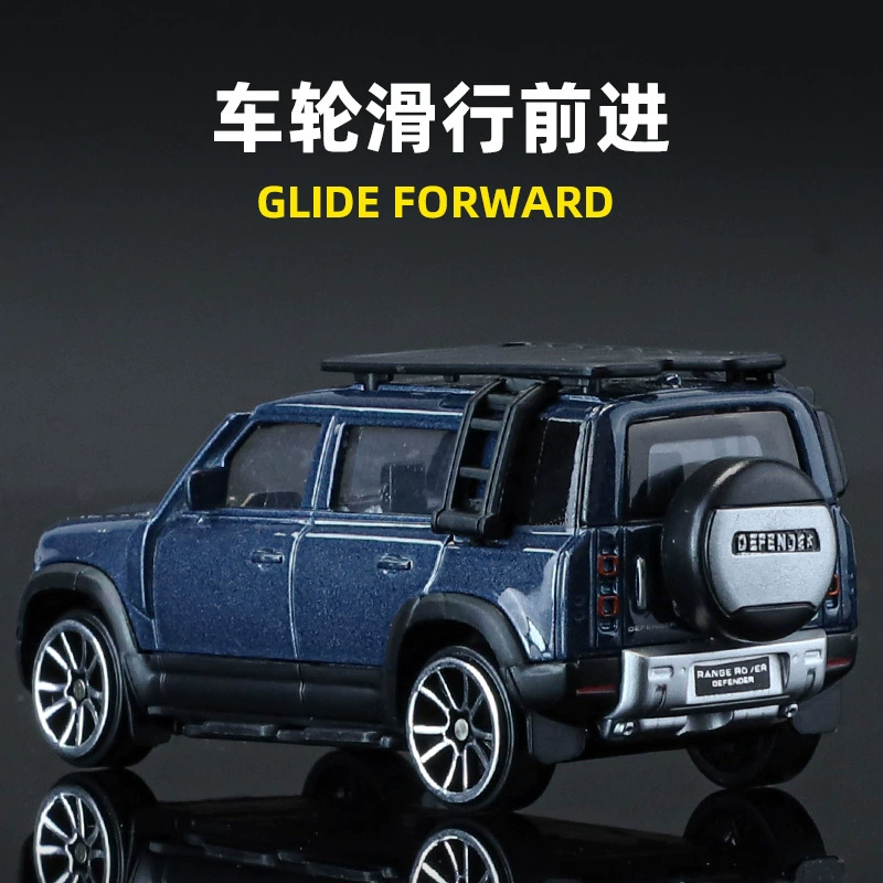 Land Rover, металлическая реалистичная модель автомобиля, масштаб 1:64, амортизатор