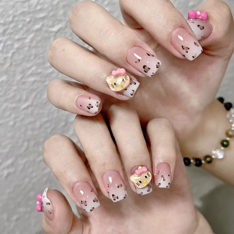 BY1798 점박이 새끼 고양이 접착제 스타일