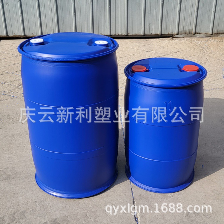 两个旋口的125升塑料桶蓝色125公斤塑料桶 HDPE材质