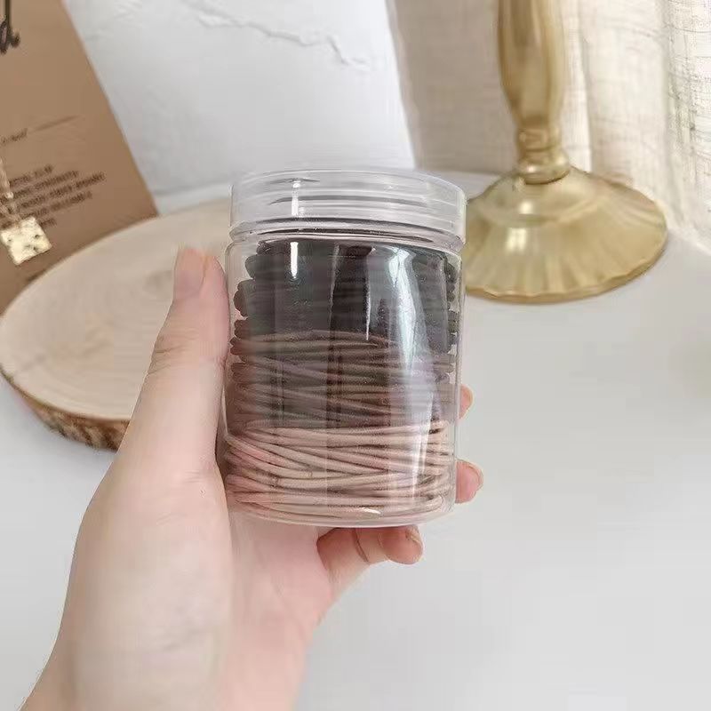 100本の皮筋缶の基礎のシュシュのマカロンの皮筋insの風の高い顔の値の百合のゴムの筋は髪の毛の縄を刺します。|undefined