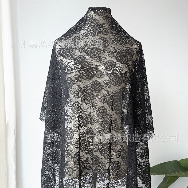Tejido de encaje multicolor de algodón no elástico, ropa de mujer, vestido, tela de encaje