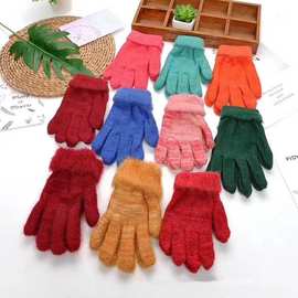 羊绒手套冬季保暖针织加绒 男女式户外运动 地摊五元模式手套厂家