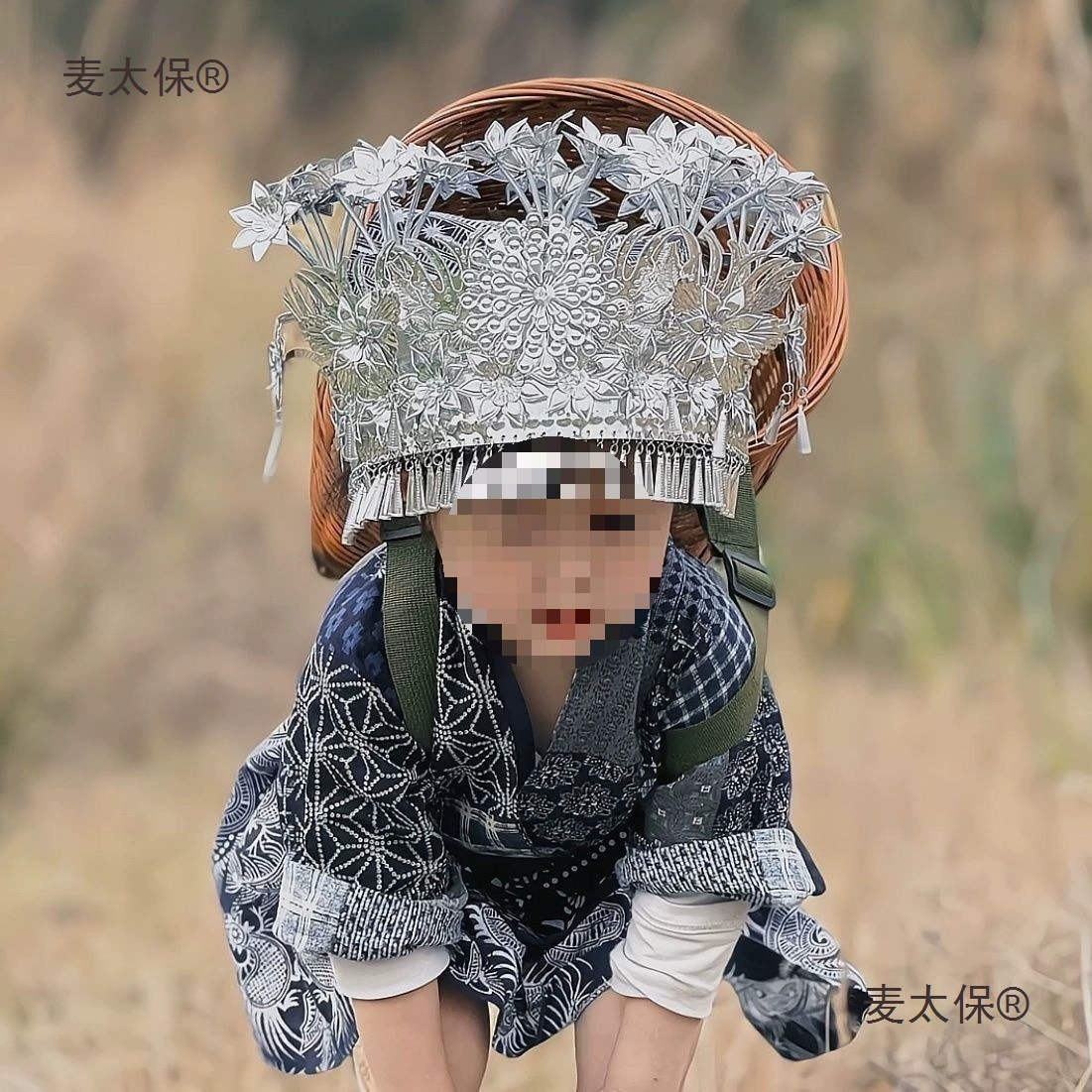 Новые головные уборы этнических меньшинств Гуйчжоу для детей, этническая группа Мяо, серебряные украшения Гуанси, аксессуары для шляп Юньнани, специальный метабо.