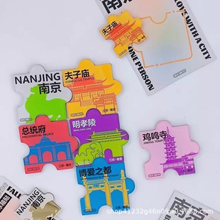Acrylic Refrigerator Magnet DIY Glue Set Animation Peripheral Cultural and Creative City Attractions Promotional Souvenir Soft Magnet