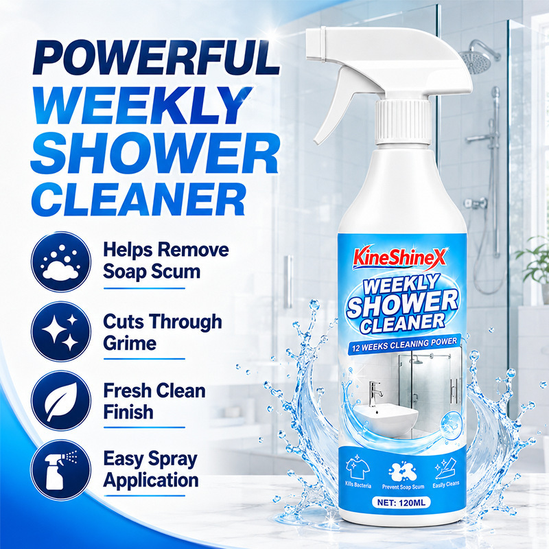 Kineshinex Bathroom Cleaner Removes Limescale, Soap Scum, Glass, Tiles, Showerheads, Faucets, Bathtubs, Sinks, and Multi-Surfaces Kineshinex Bathroom Cleaner Removes Limescale, Soap Scum, Glass, Tiles, Showerheads, Faucets, Bathtubs, Sinks, and Multi-Surfaces