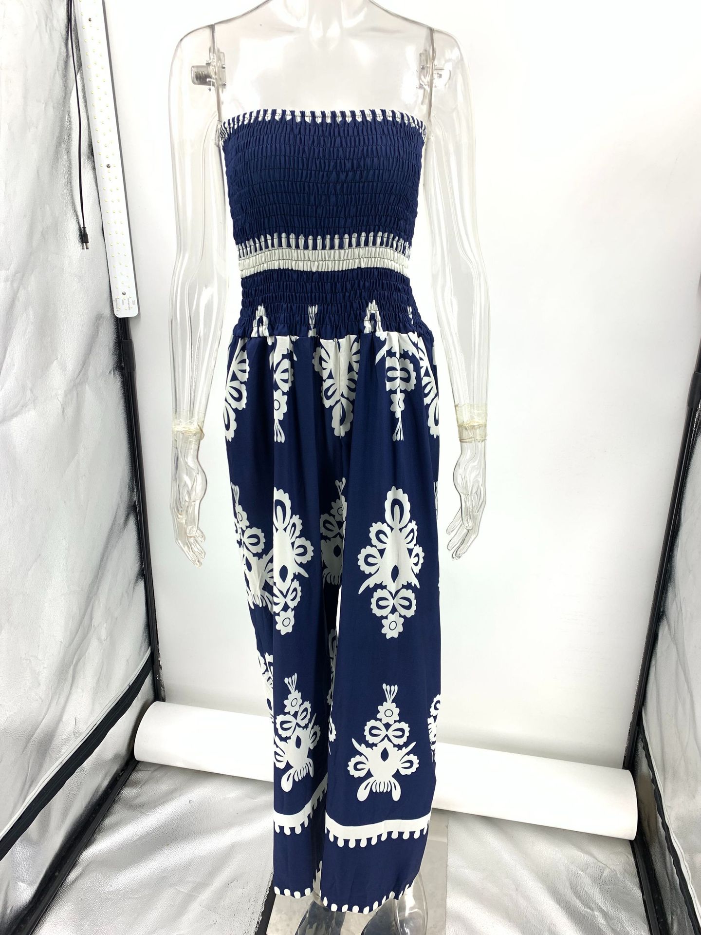 Street Hipster Wrapped Chest Printed Jumpsuit High Waist Casual Pants Women 14 Street Hipster Wrapped Chest Printed Jumpsuit High Waist Casual Pants Women