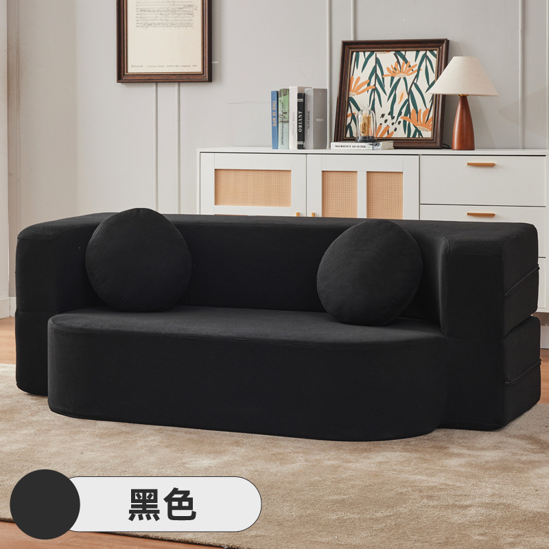 Módulo de esponja simple combinación de costura sofá cama plegable de doble uso sala de estar recta compresión al vacío sofá cama tela