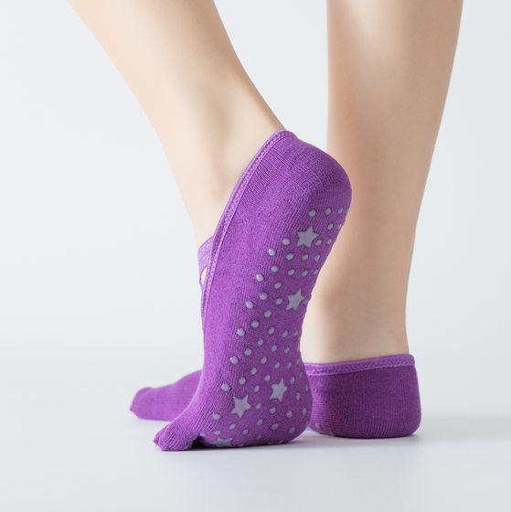 [Factory direct supply] new strap five-toe yoga socks non-slip star glue cross-border hot Pilates socks
