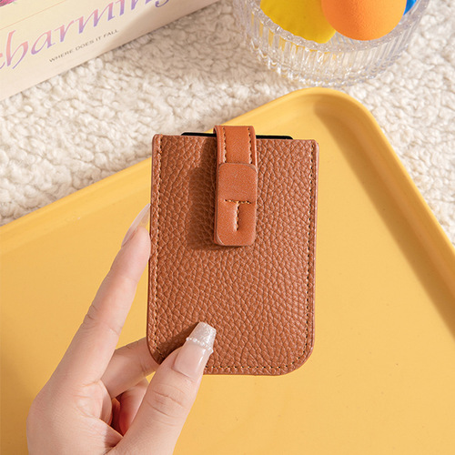 Pull-out anti-magnetic card bag for women, small, ultra-thin, mini one-piece card bag,  new niche design card bag