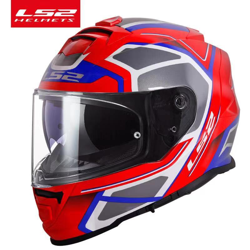 LS2 casco de la motocicleta anti-niebla casco completo hombres y mujeres doble lente motocicleta corriendo casco 3C certificación Four Seasons universal FF800