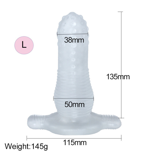 Transparent rear garden empty anal plug, male anal expansion wolf ring, gay novelty penis ring, men's sexual product