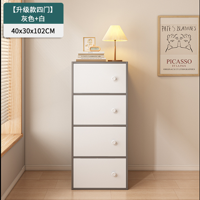 Estante de libros estante de piso sala de estar armario de libros armario de almacenamiento integrado contra la pared almacenamiento doméstico con puerta armario de exhibición a prueba de polvo