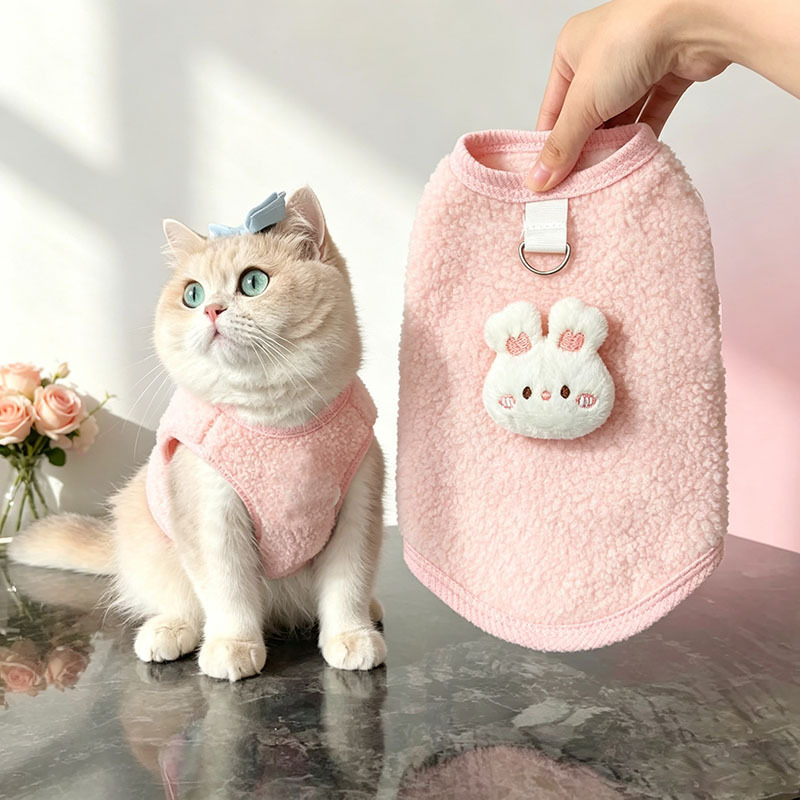 秋冬加绒背心宠物衣服狗狗泰迪比熊雪纳瑞幼犬德文猫小型犬猫咪