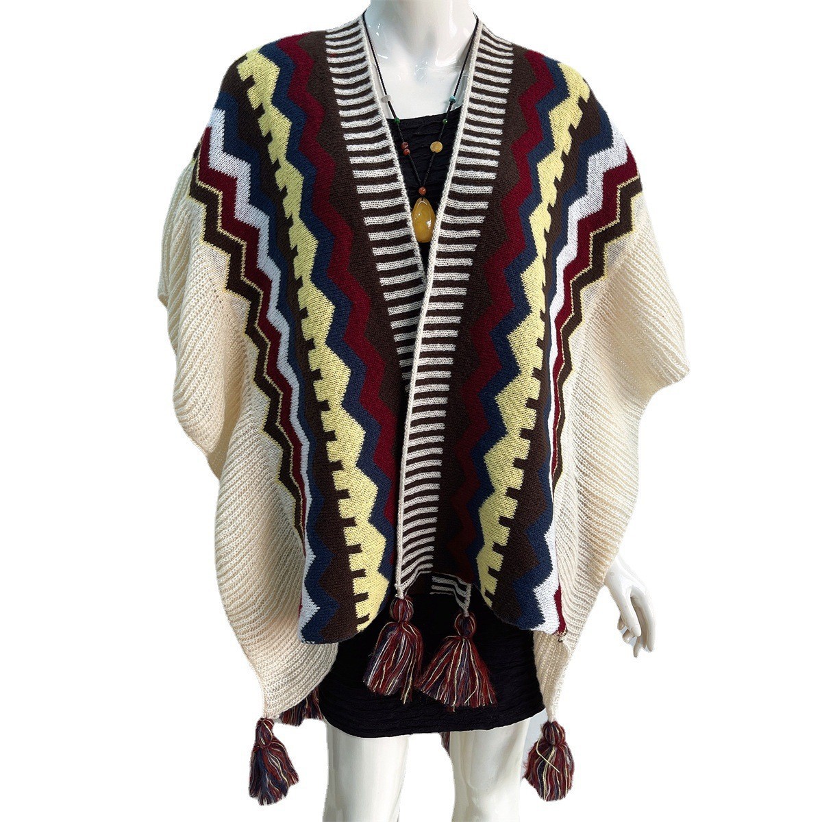 Demi-season retro ethnic trench coat