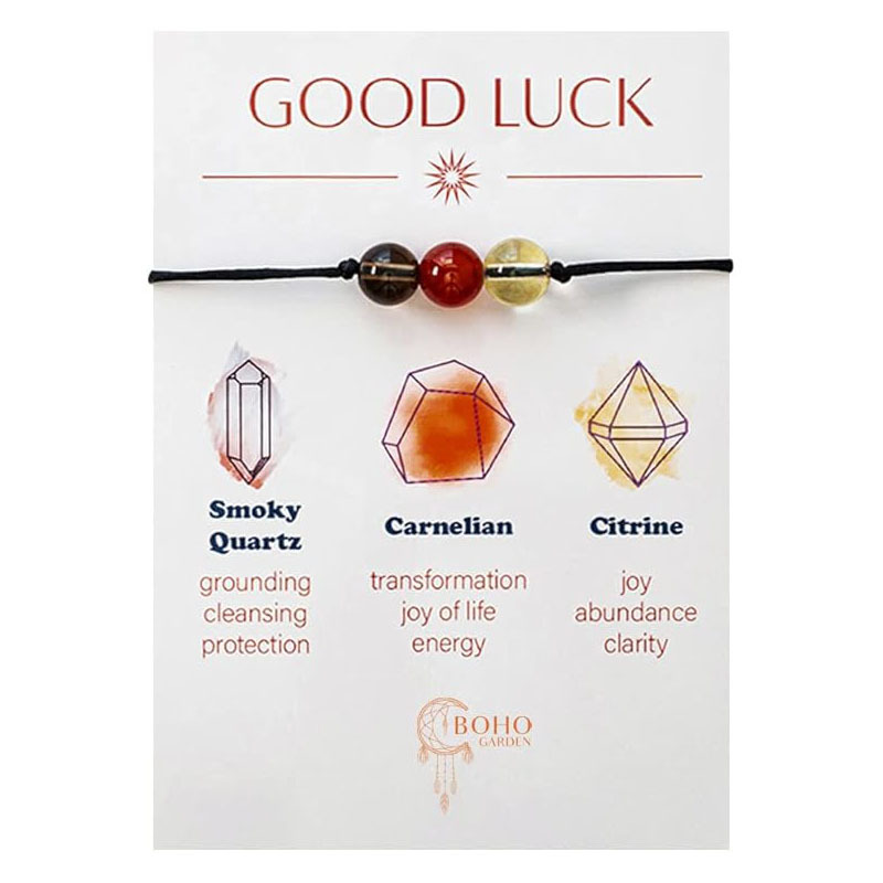 Amazon European and American Cross-Border Hot-Selling Natural Amethyst 3 Beads Hand-Beaded Woven Simple Jewelry