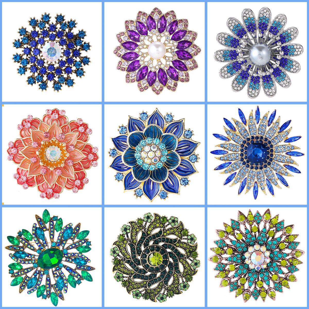 French New Fashion Exquisite Sunflower Brooch Heavy Craftsmanship Elegant Temperament Women's Brooch Clothing Accessories Wholesale