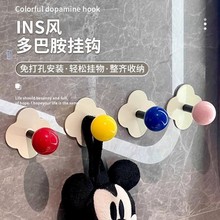 门后挂钩免打孔强力少女挂衣钩置物架悬挂卧室门衣帽挂包收纳挂架