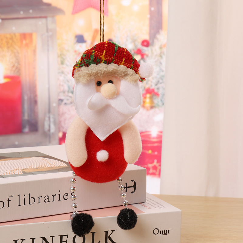 Kit de adornos navideños de tela, colección de colgantes para árbol de Navidad y regalos