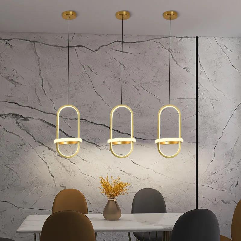 北歐餐廳吊燈簡約現代家用飯桌臥室床頭燈創意個性網紅吧檯小吊燈