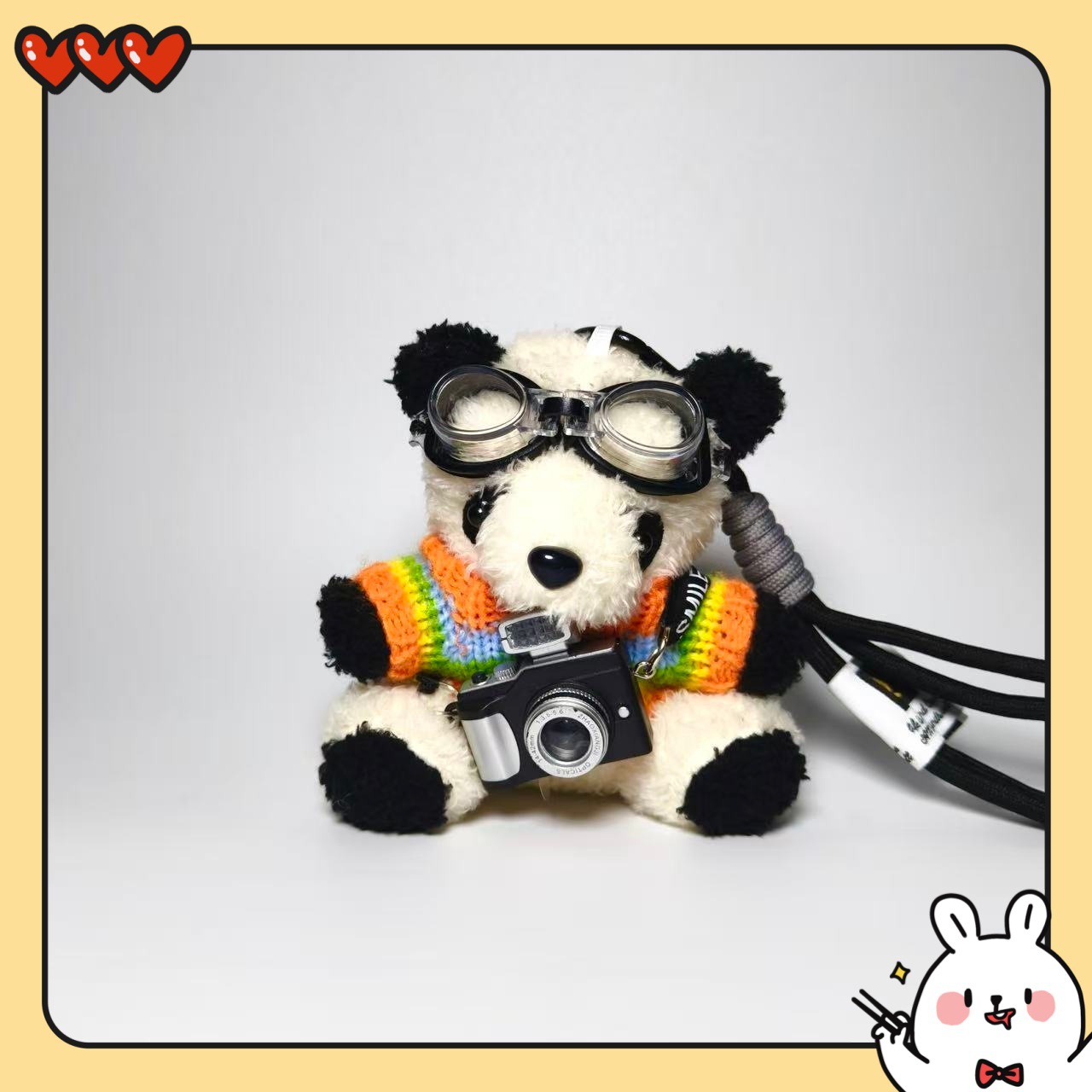 Panda peluche bolsas colgantes llaveros lindos colgantes bolsas colgantes joyas piloto