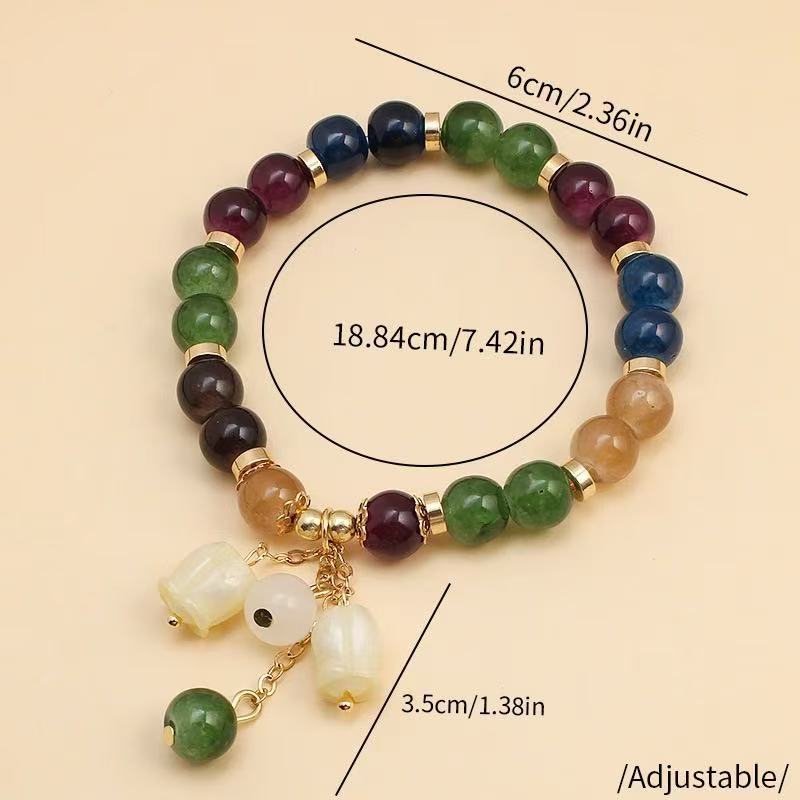 Nuevo color artificial pulsera torrefacción ins nicho campanas orquídeas colgante cristal pulsera regalo de novia