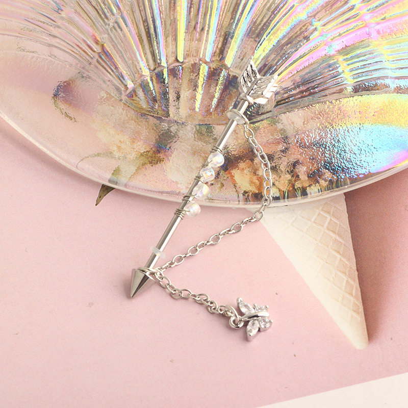 Stainless Steel Industrial Ear Long Rod Body Piercing Ear Bone Nail Export Jewelry detail image 36