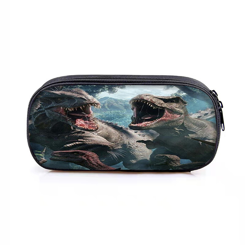 (Wholesale), children's pen for students, cartoon pencil case, dinosaur, handheld school high quality capacious stationery 6