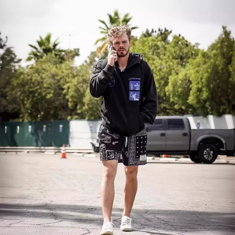 New Summer Boys Casual Shorts Drawstring Loose Puzzle Combination Trendy Street Basketball Sports Three-point Pants