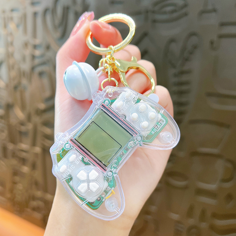クリエイティブハンドヘルドロシアブロックゲーム機キーホルダー携帯バッグアクセサリー玩具プレゼント卸売り