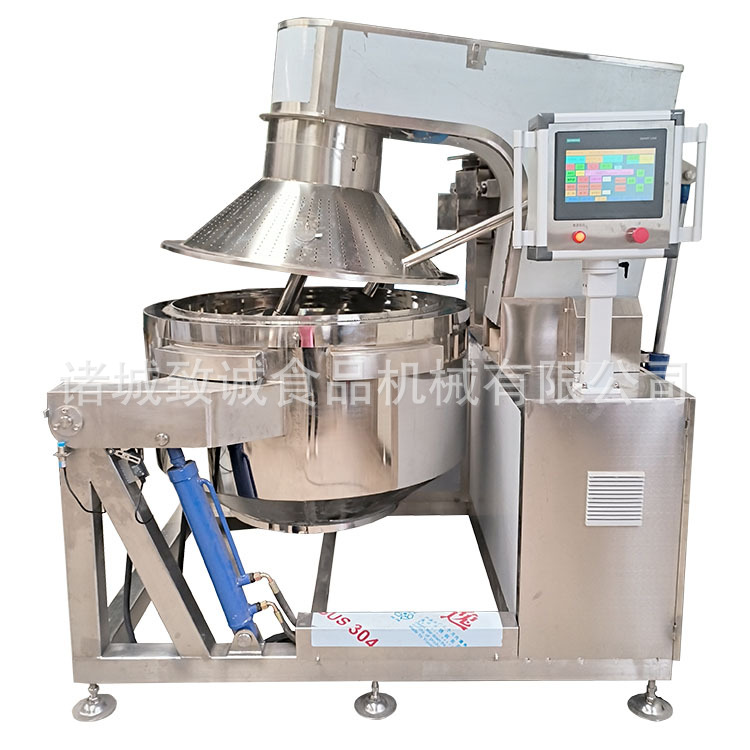 自动进料搅拌锅现货 全自动电磁爆米花机 行星球型爆米花炒锅