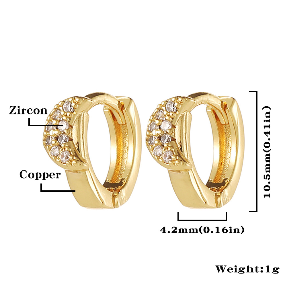 Fashion Water Droplets Copper Hoop Earrings Inlay Zircon Copper Earrings display picture 16