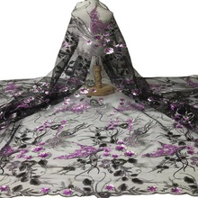 多色精品刺绣蕾丝立体绣花妈妈装礼服花边辅料亮片蕾丝布贴绣品厂