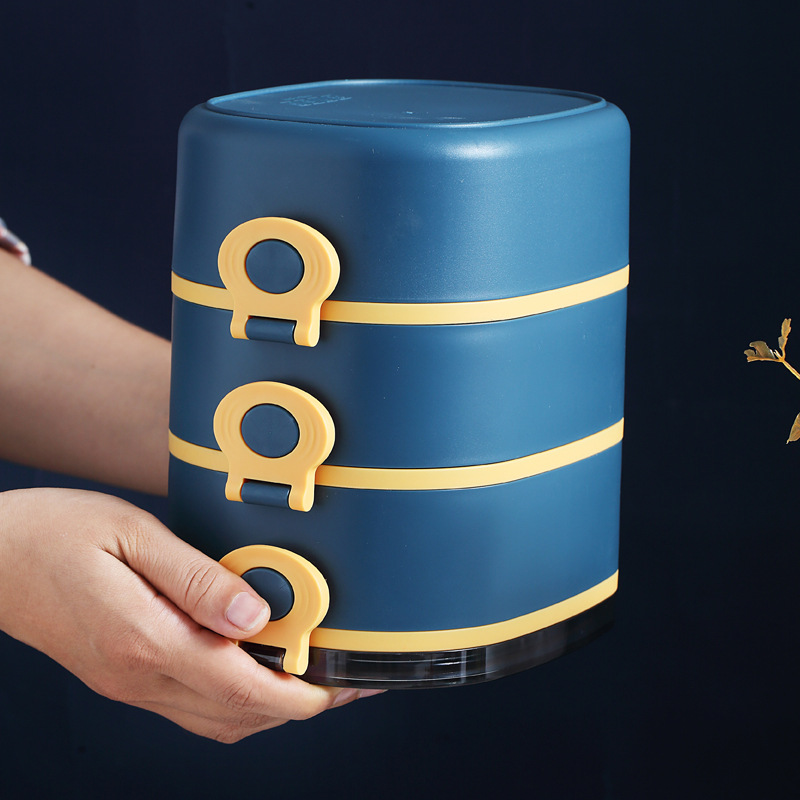 Multi-capa de gran capacidad caja de almuerzo portátil de acero inoxidable 304 barril aislado estudiante de cuello blanco caja de almuerzo vajilla