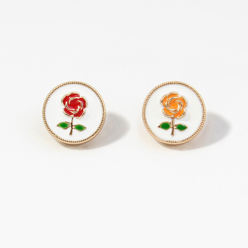 Metallic Red Rose Button Orange Rose Button White Oil Point Shirt Button Metallic Red Rose Button Orange Rose Button White Oil Point Shirt Button