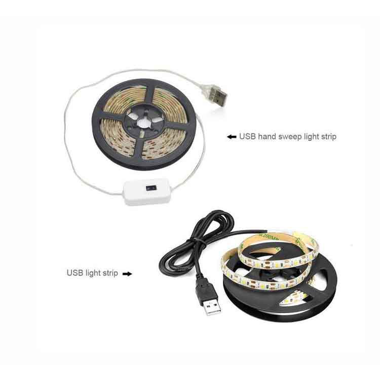 Barrido DE LA MANO USB tira de luz del sensor de infrarrojos 5V 2835 barra de luz suave luz del escritorio luz del gabinete del vino tira de luz a prueba de agua