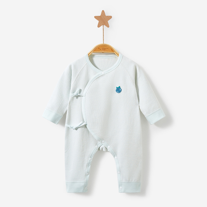 Ropa de bebé recién nacido Primavera, Otoño e Invierno bebé recién nacido monje tocando fondo cálido otoño mameluco masculino y femenino bebé mono