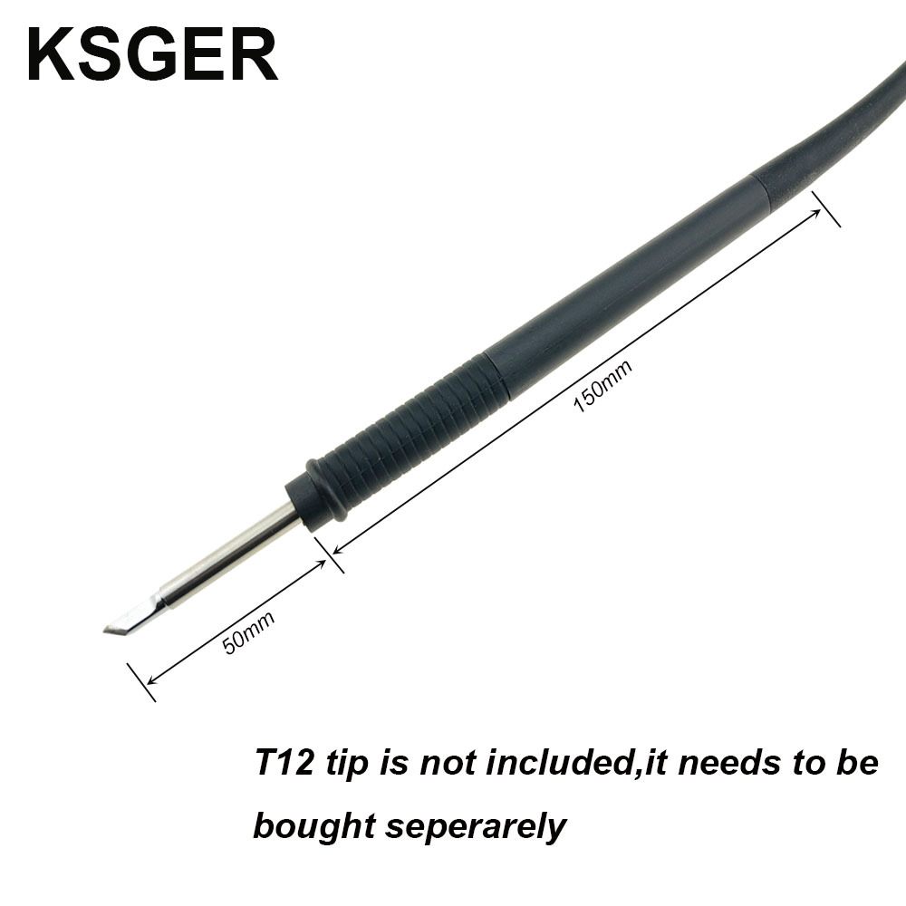 KSGER S1 T12 mango de soldadura eléctrica de hierro de alta temperatura resistente panel de control para DIY estación de soldadura T12 soldador cabeza dedicada