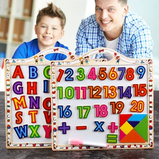 Магнитная доска с буквами и цифрами с ручкой