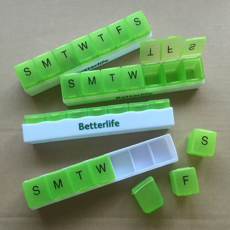 可单格拆卸带底座一周药盒 带托盘一星期药盒 7格带托盘药盒