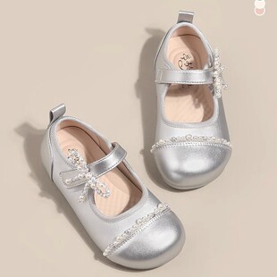Girls' Princess Shoes Children's Shoes 2025 New Spring and Autumn Style Small Leather Shoes for Baby Girls Soft Sole Versatile Trendy
