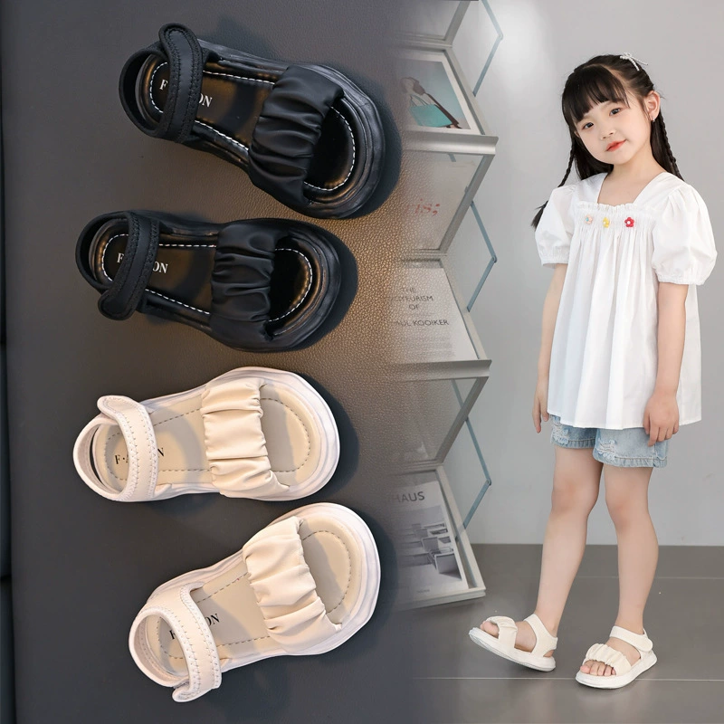 Soft sandals, summer shoes for princess, children's sports beach footwear for leisure, soft sole, for teenagers