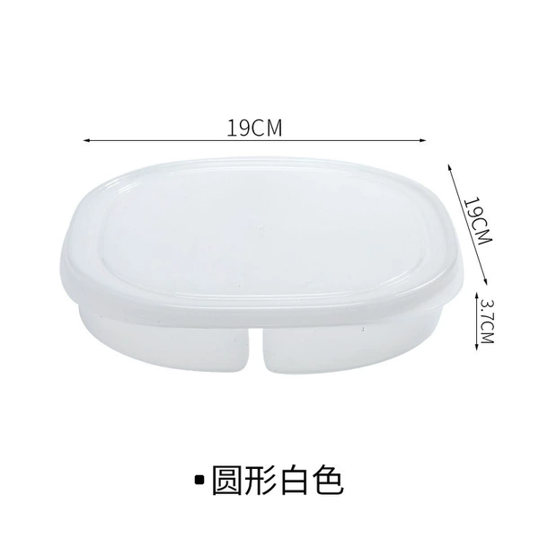 Round four-compartment food preservation box