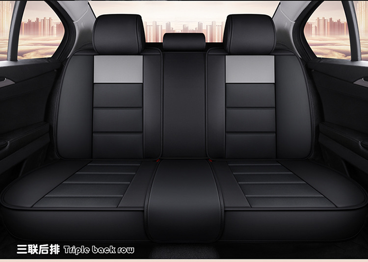 Car All-Inclusive Full Leather Baby Bear Cushion Leather Cushion Seat Cover All-Inclusive Suitable for All Seasons Car Cover Seat Cover Winter