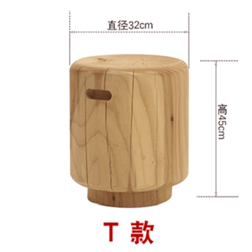 Taburetes de madera de tronco de alojamiento nórdico taburetes de madera maciza taburetes de asiento taburetes de madera maciza